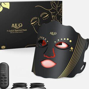 AIUQ 7-colors Red Light Therapy LED Face Mask w Remote Rechargeable New Sealed
